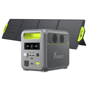 Fossibot - estación solar rápida - 1200w - 1024wh - panel 200w