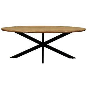 Macy-mesa de comedor ovalada 6 personas 160cm  madera maciza