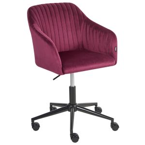 Silla de escritorio venice terciopelo borgoña