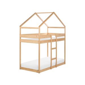 Litera casa madera de pino labatut 90 x 200 cm marrón claro