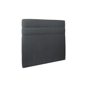 Cabecero 135 cm lines - tela terciopelo gris antracita - gris antracita
