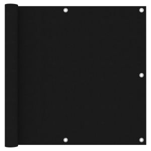 Mampara de balcón negra 90 x 500 cm tela