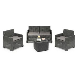 Set de salón exterior amer, impermeable, en plástico