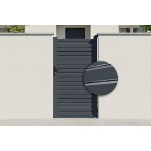 Puerta peatonal calancia 1m alt.180cm aluminio gris