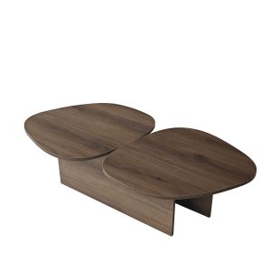 Mesa de centro de madera <<stones>> 125 x 60 x 38 cm - nogal