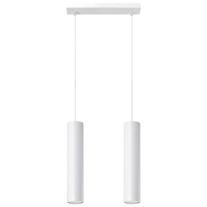Lámpara coLGante lagos 2 blanco acero 30x90x6cm
