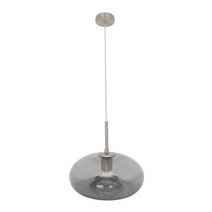 CoLGante pinap 1xE27 niquel/ahumado regx28x28 cm