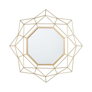 Espejo de pared hillion 60 cm 60 cm metal dorado