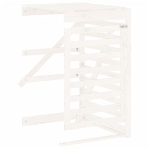 vidaXL extensión para cobertizo de cubos de basura madera pino blanco