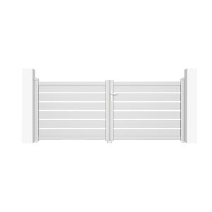 Puerta batiente automática blanca vogel 3m h.120cm + motor hicker b200