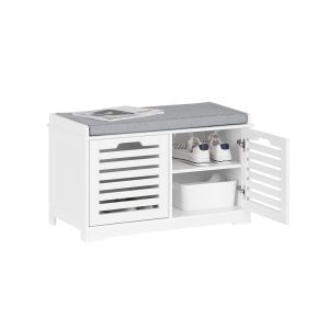 Banco zapatero con 2 puertas fsr23-ii-w sobuy es