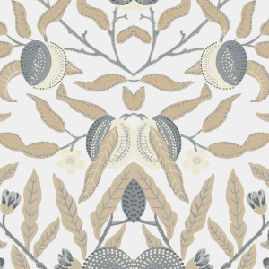Papel pintado floral semillas 60cm por 250cm
