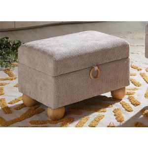 Banqueta lukman chenilla gruesa beige 33 cms. 49x33x33 cms