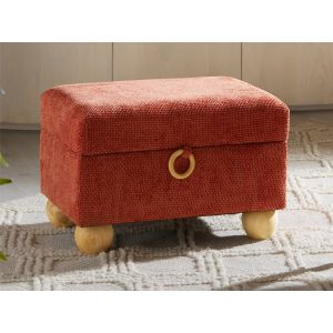Banqueta lukman chenilla gruesa roja 33 cms. 49x33x33 cms