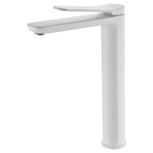 Imex - grifo monomando lavabo caño alto blanco serie dinamarca