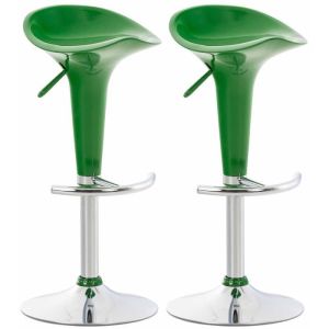Taburetes de bar ajustables 2u - verdes - 87 cm