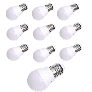 Pack de 10 bombillas LED mini g45, casquillo E27, 7w, blanco cálido 3000k