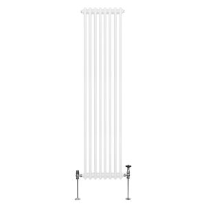 Radiador tradicional vertical de 2 columnas - 1800x 382mm - blanco