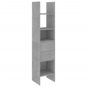 vidaXL estantería de madera contrachapada gris hormigón 40x35x180 cm