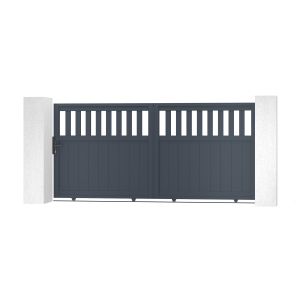 Pack cancela corredera santis 3m a.140cm + cancela santis 1m a.140cm gris