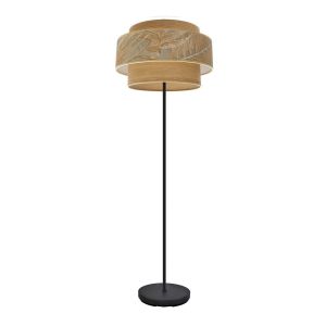 Pie de salón 1xE27 negro camel 168x40x40cm samoa