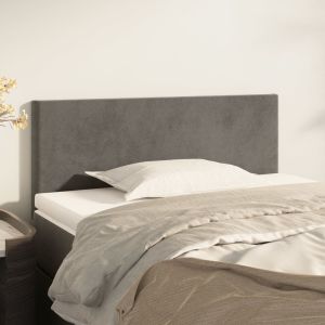 Cabecero de terciopelo gris oscuro 90x5x78/88 cm eso7321