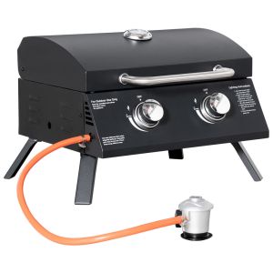 Barbacoa mesa ga 55x46.5x41 cm acero al carbono Outsunny