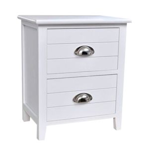 Mesita de madera blanca 38x28x45