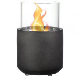 Chimenea de etanol hormigón, vidrio de borosilicato alto color gris