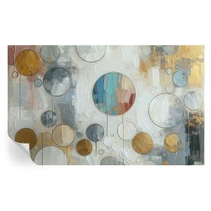 Papel pintado autoadhesivo círculos geométricos 416x254 tulup