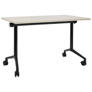 Escritorio plegable cavi 120 cm 60 cm con ruedas marrón claro