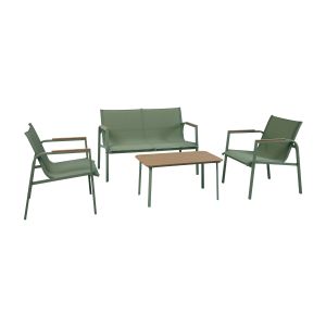 Conjunto de jardín Verna con sofá de 2 plazas 2 sillones y mesa 7house