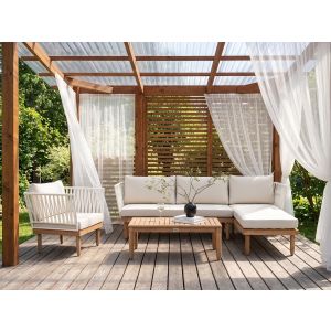 Conjunto de jardín blanco crema cremona