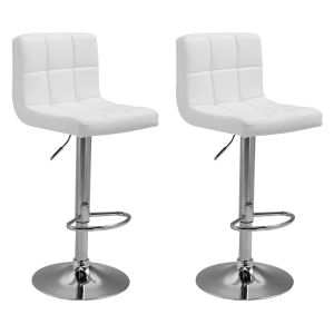 Pack de 2 taburetes de bar blancos mike