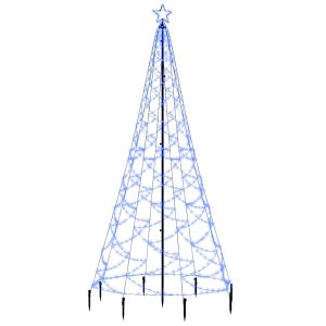vidaXL árbol de navidad con poste de metal 500 LEDs azul 3 m