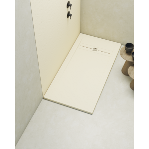 Plato de ducha poalgi - 70x140 cm - marfil - serie gneis - extraplano