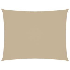 Toldo de vela rectangular tela oxford beige 2x3,5 m