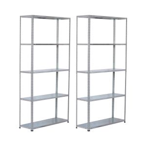 Pack 2 estanterías modulares metálicas steelsmart 200kg 180x30x90cm 7house