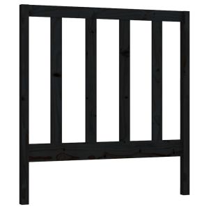 vidaXL cabecero de cama madera maciza de pino negro 81x4x100 cm