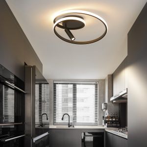 Nettlife plafon  de techo LED negro  40x40