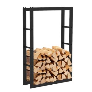 Leñero de interior kekai rack iii 60x25x100 cm almacenaje de madera con est