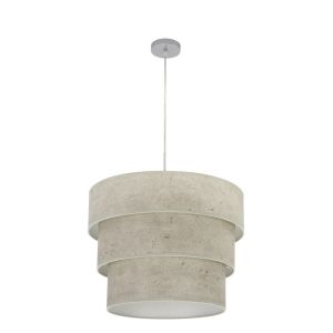 CoLGante triple smile 3xE27 cromo/cemento gris regx50x50 cm