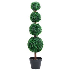 vidaXL planta de boj artificial forma de bola con maceta verde 90 cm
