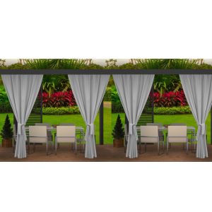 Cortinas para exterior terraza cortinas para balcones 4x155x240cm gris