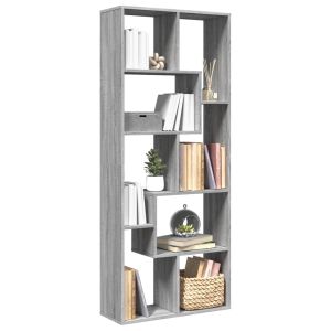 Librería divisora madera ingeniería gris sonoma 67x25x161,5 cm