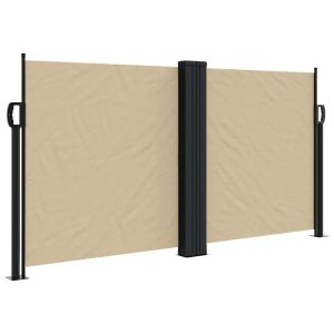 vidaXL toldo lateral retráctil beige 120x1000 cm