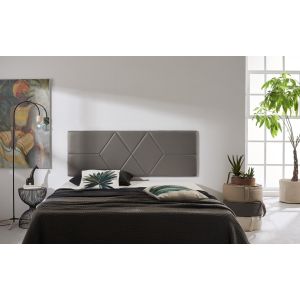 Cabecero 150 dos rombos polipiel 152x57x5cm gris