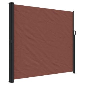 vidaXL toldo lateral retráctil marrón 180x500 cm