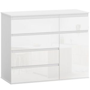 Aparador 100x40x80 cm color blanco Homcom, hogar - muebles de comedor