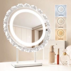 Nettlife  Espejo LED 40x48cm redondo Hollywood tocador